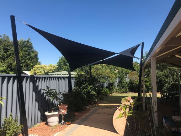 SHADE SAILS WITH HEIGHT VARIATION