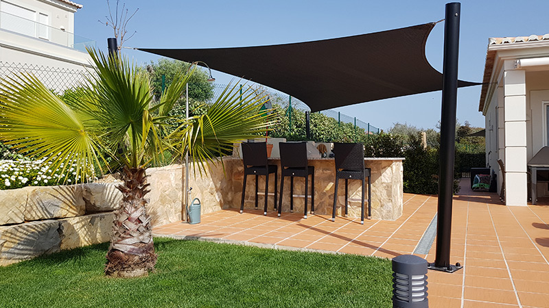Shade Sails-Pool Area Shade-Garden, Patio, Terrace, Balcony, Verandah Shade Sails-Waterproof Shade Net Sails-Unique, Overlapping, Triangular, Square, Rectangular Shade Sails-Fabric Awning-Stretch Tent-Tensile Structure