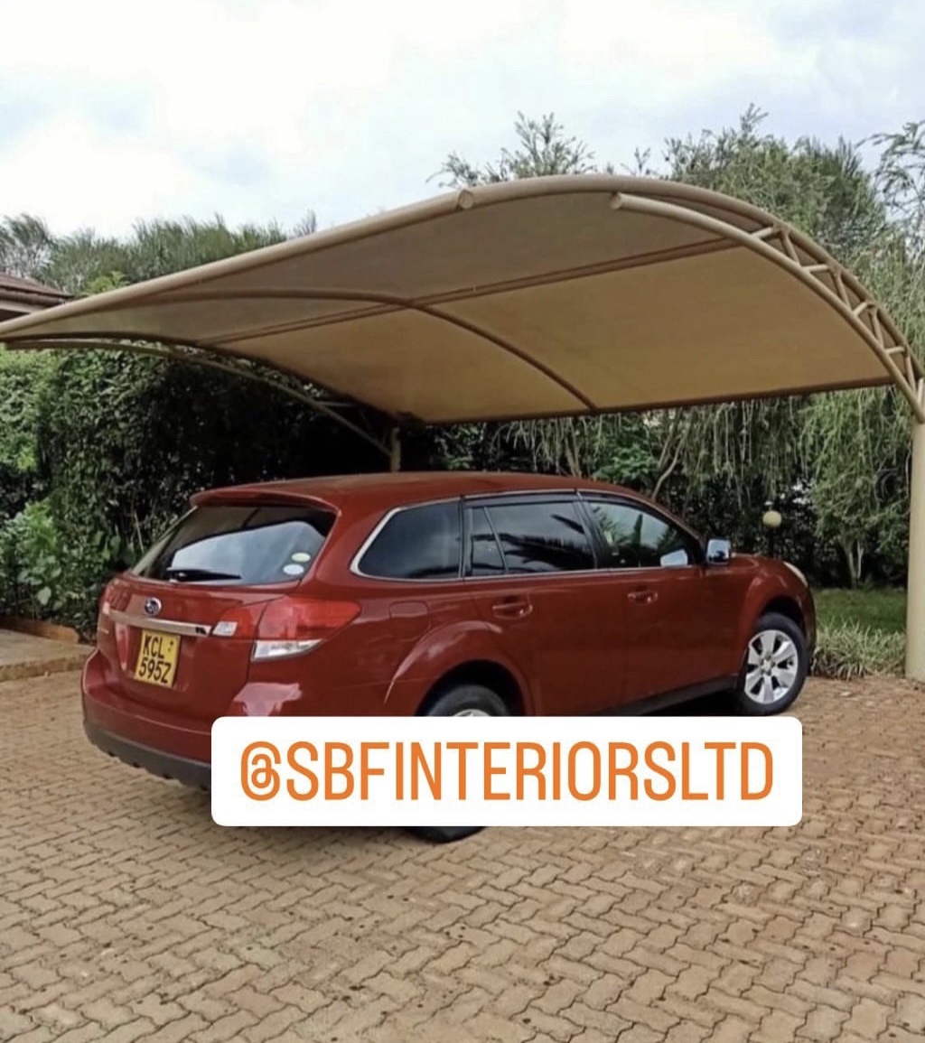 Waterproof Carports-Unique Parking Shades-Modern Car Park Canopy-Curved and Cantilever Design Car Shades-Car Wash Shades-Vehicle Parking Shade Supplier for Residential and Commercial use in Nyeri Kenya