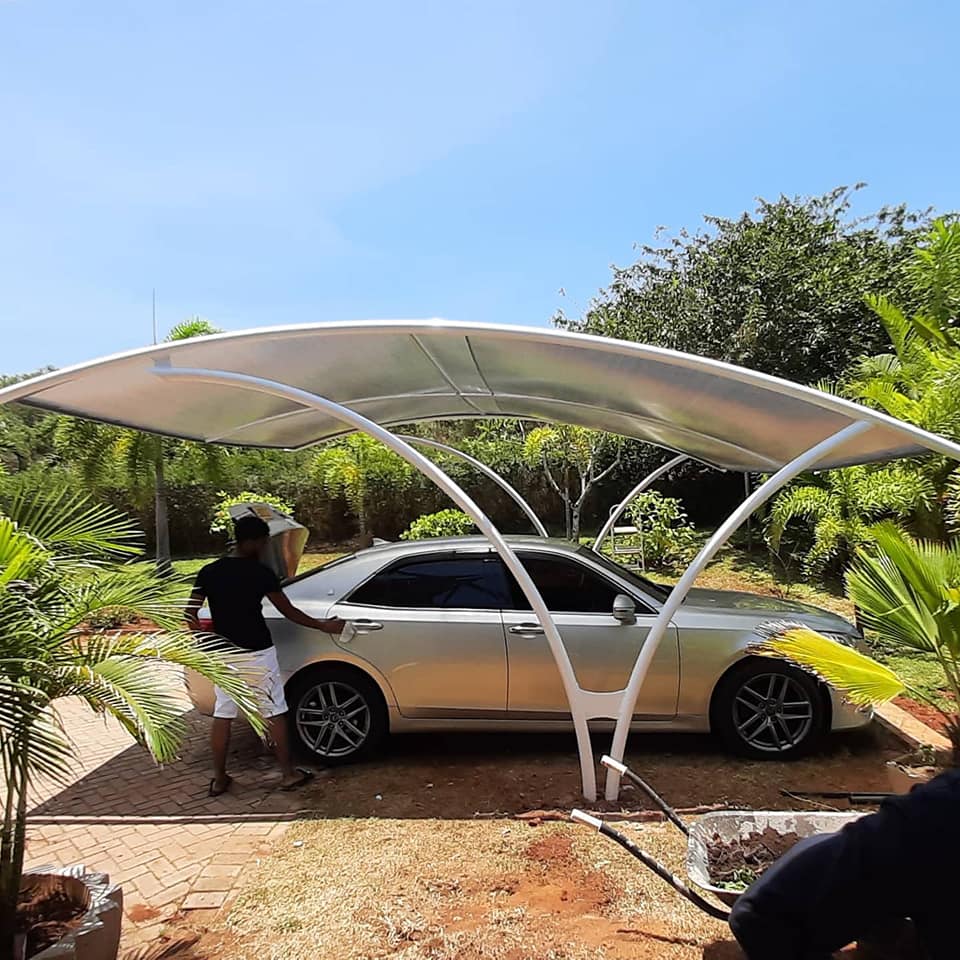 Unique and Modern Car Wash Shades and Carports-Yard Parking Lot Shades-Parking Shades-Vehicle Shade Canopies-Cantilever and Curved Shed designs-Waterproof Shade Net Car Covers-Commercial and Residential Car Shade Installers In Burundi