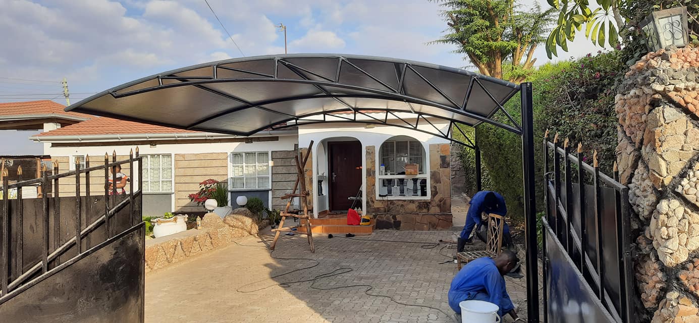 Unique and Modern Car Wash Shades and Carports-Yard Parking Lot Shades-Parking Shades-Vehicle Shade Canopies-Cantilever and Curved Shed designs-Waterproof Shade Net Car Covers-Commercial and Residential Car Shade Installers In Kamakis-Ruiru East, Nairobi Kenya-