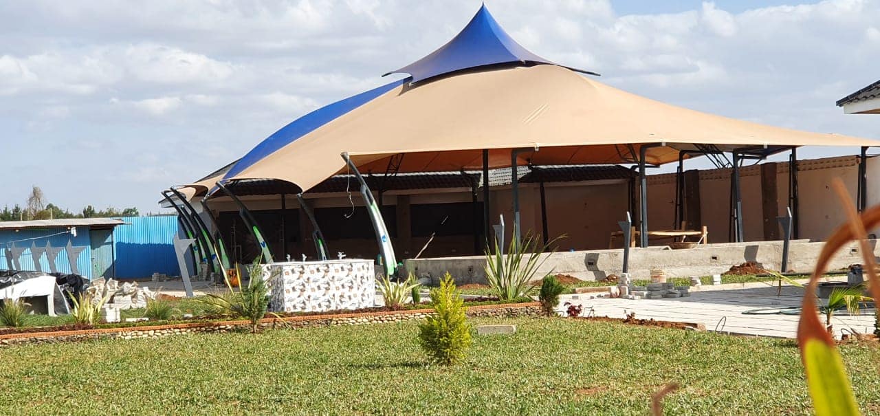 Large Areas Commercial Shade Structures Manufacturing Company in Kenya-Tensioned Structures-Tensile Shades-Outdoor Shades for Commercial and Residential Spaces-Canopy-Shade Sail