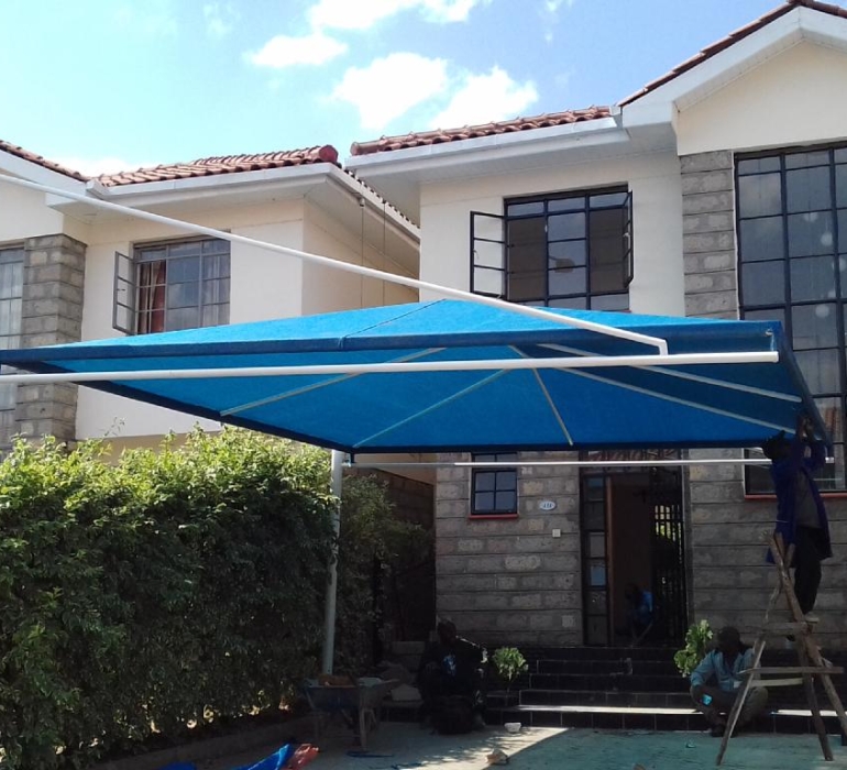 SBF BLUE CANTILEVER CAR SHADE 1