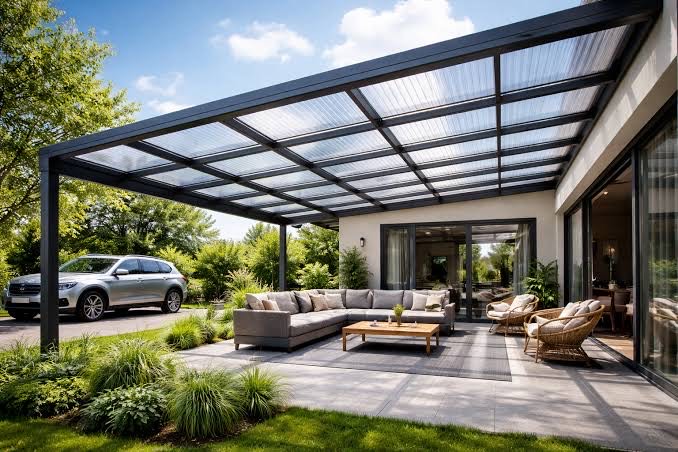 SBF FIBERGLASS PATIO SHADE COVER (CORRUGATED) 1
