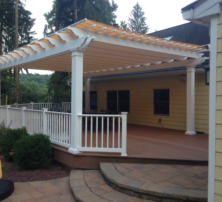 fiberglass pergola with retractable shade canopy SBF INTERIORS AND OUTDOOR SOLUTIONS LIMITED