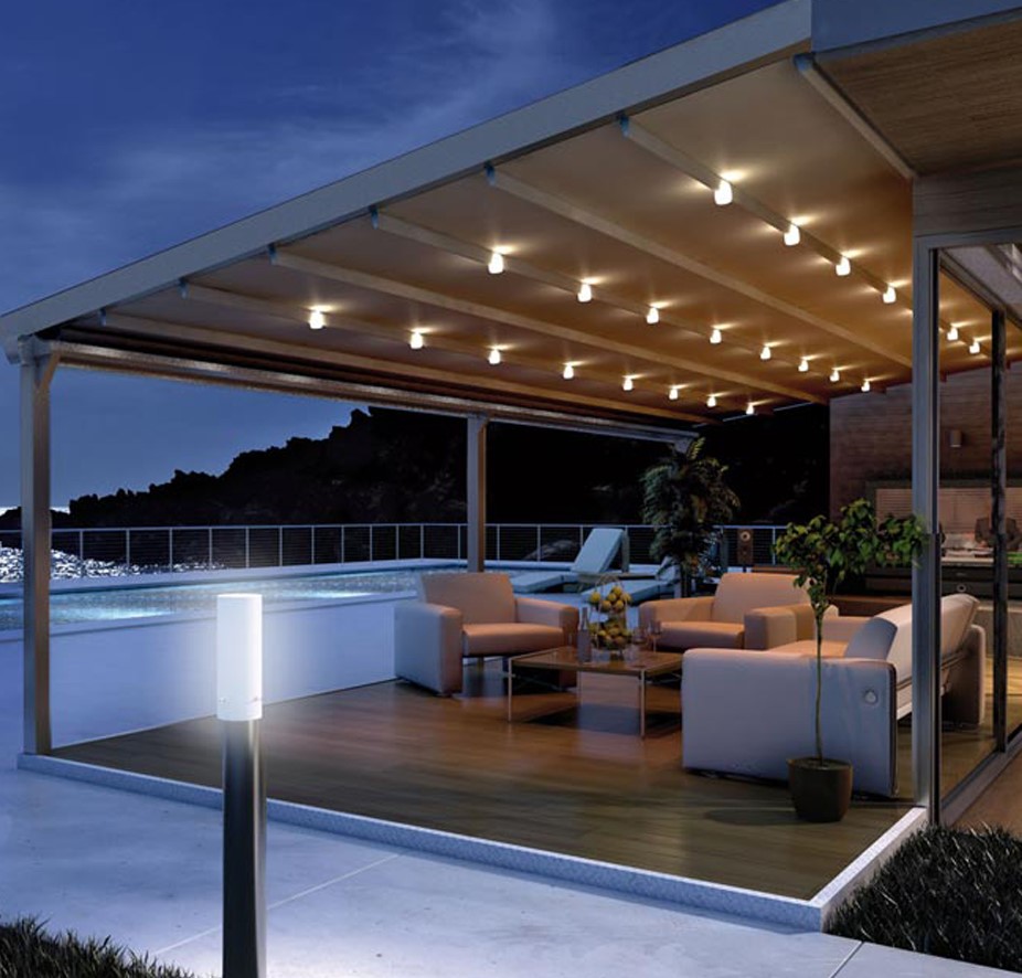 RETRACTABLE MODERN PERGOLA AWNING
