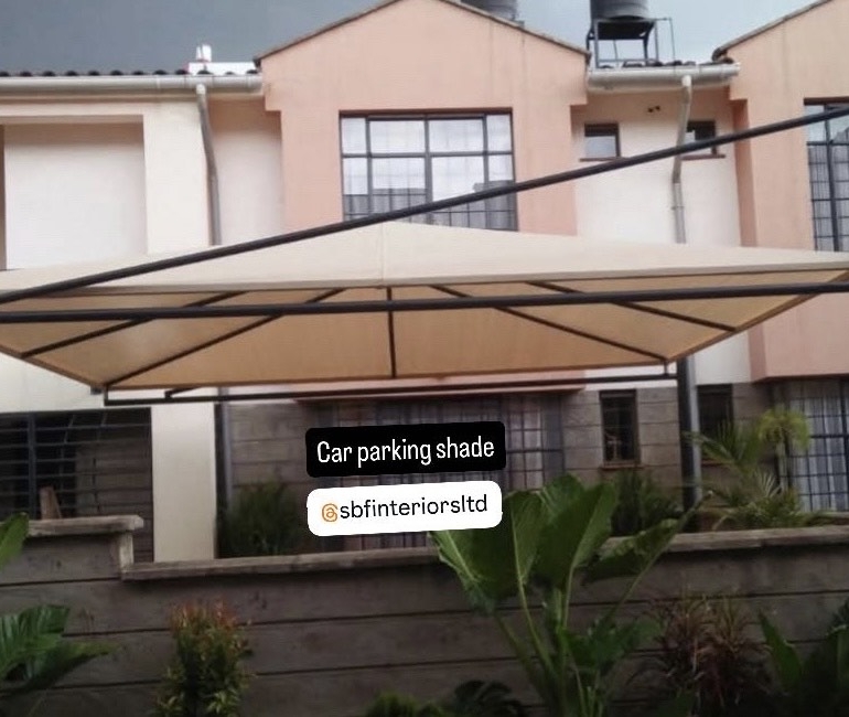 SBF BEIGE CANTILEVER CAR SHADE 4