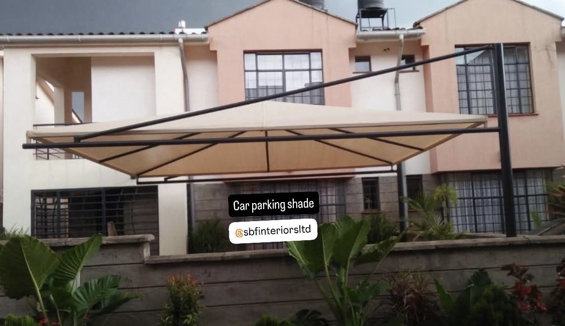SBF BEIGE CANTILEVER CAR SHADE 4