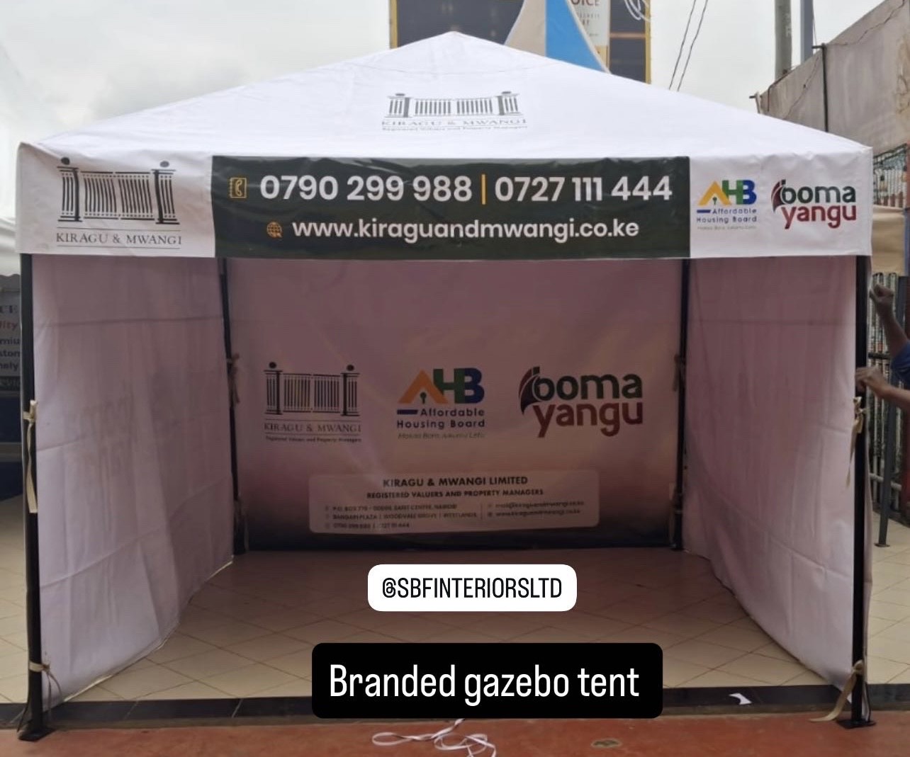 SBF BRANDED GAZEBO TENT 1
