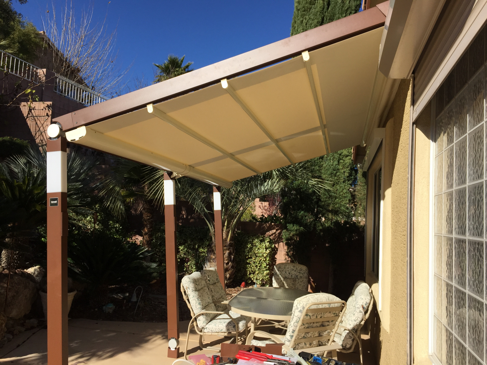 ADJUSTABLE RETRACTABLE AWNING 2 SBF INTERIORS AND OUTDOOR SOLUTIONS LIMITED
