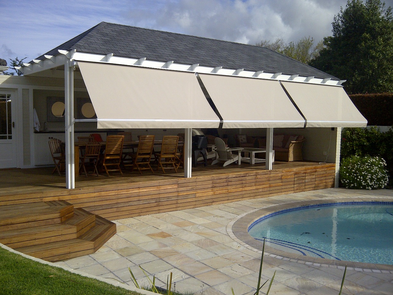 DROP ARM AWNINGS FALL ARM AWNINGS