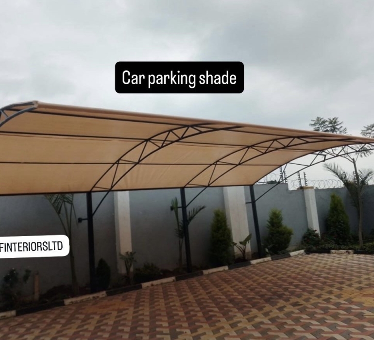 SBF BEIGE CANTILEVER CAR SHADE 1