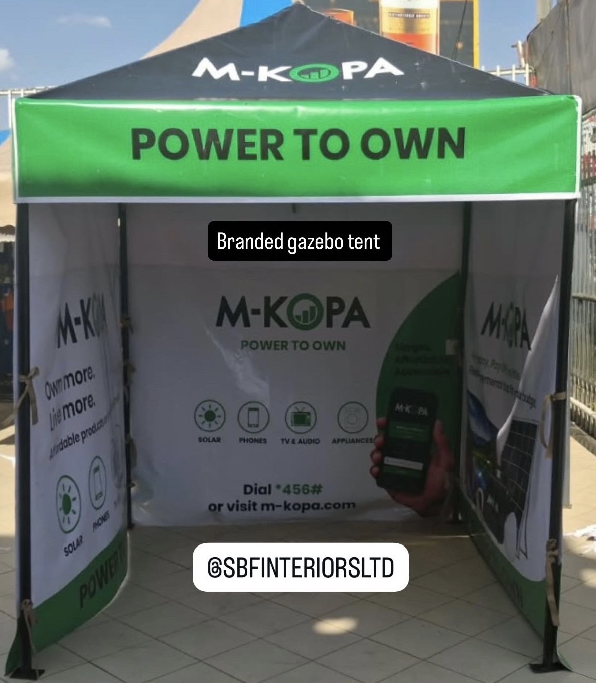 SBF BRANDED GAZEBO TENT 1