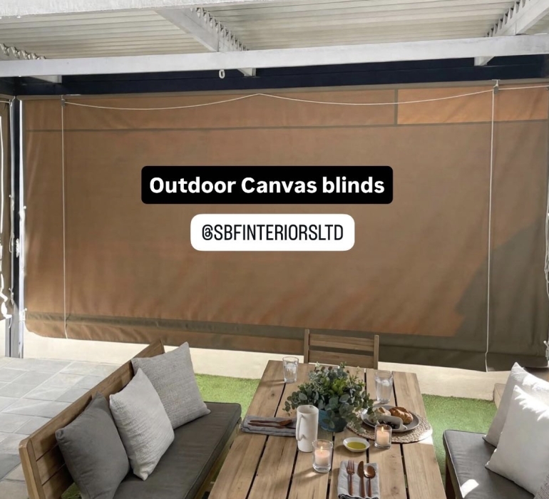 SBF CANVAS OUTDOOR ROLL UP BLINDS 1