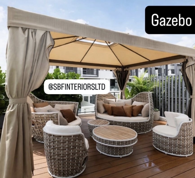 SBF GAZEBO WITH SIDE COVERS 2