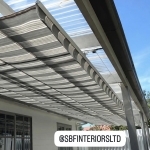 SBF RETRACTABLE AWNING UNDER GLASS POLYCARBONATE FIBERGLASS PERSPEX