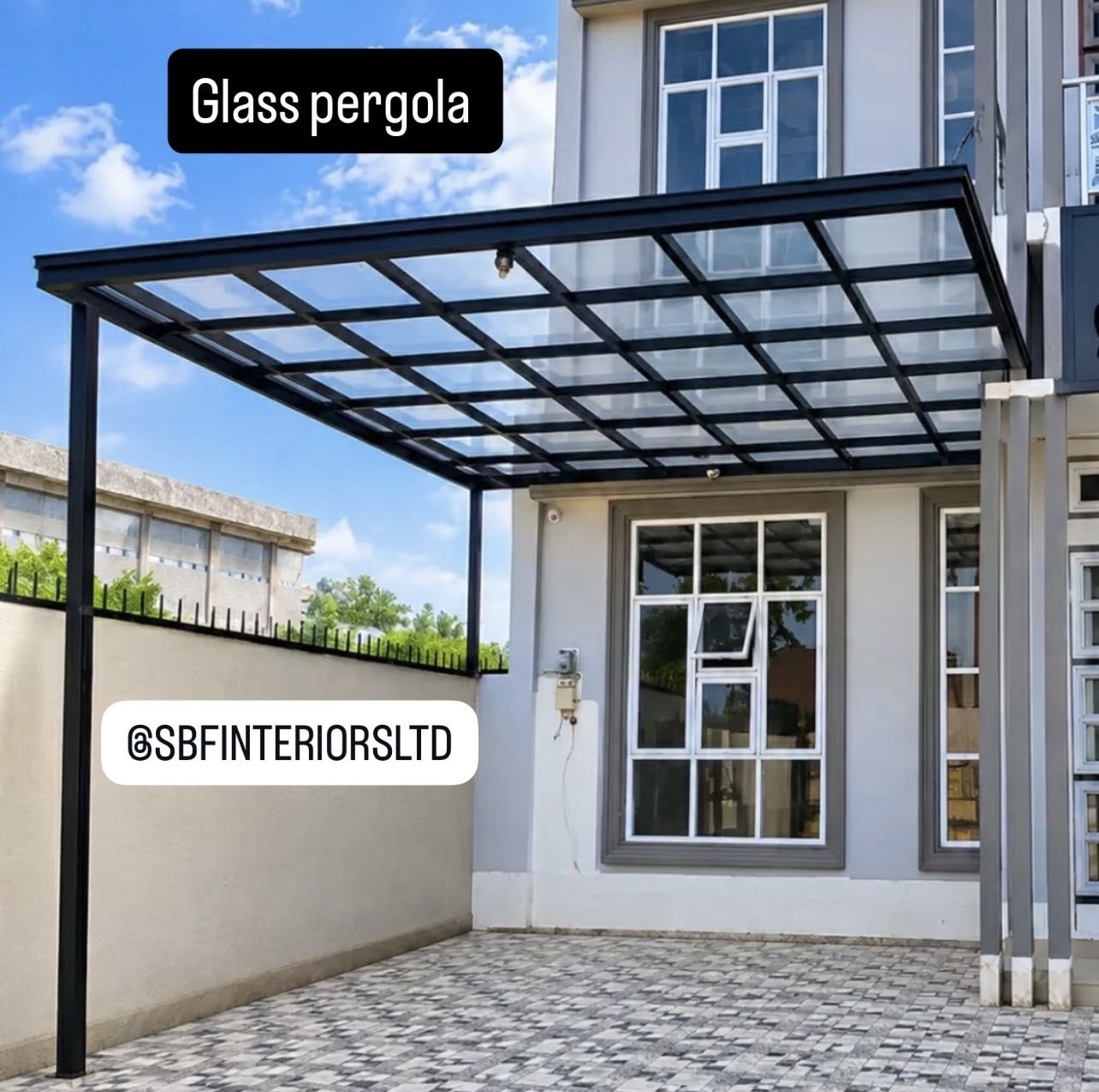 SBF TOUGHENED LAMINATED GLASS PERGOLA A1